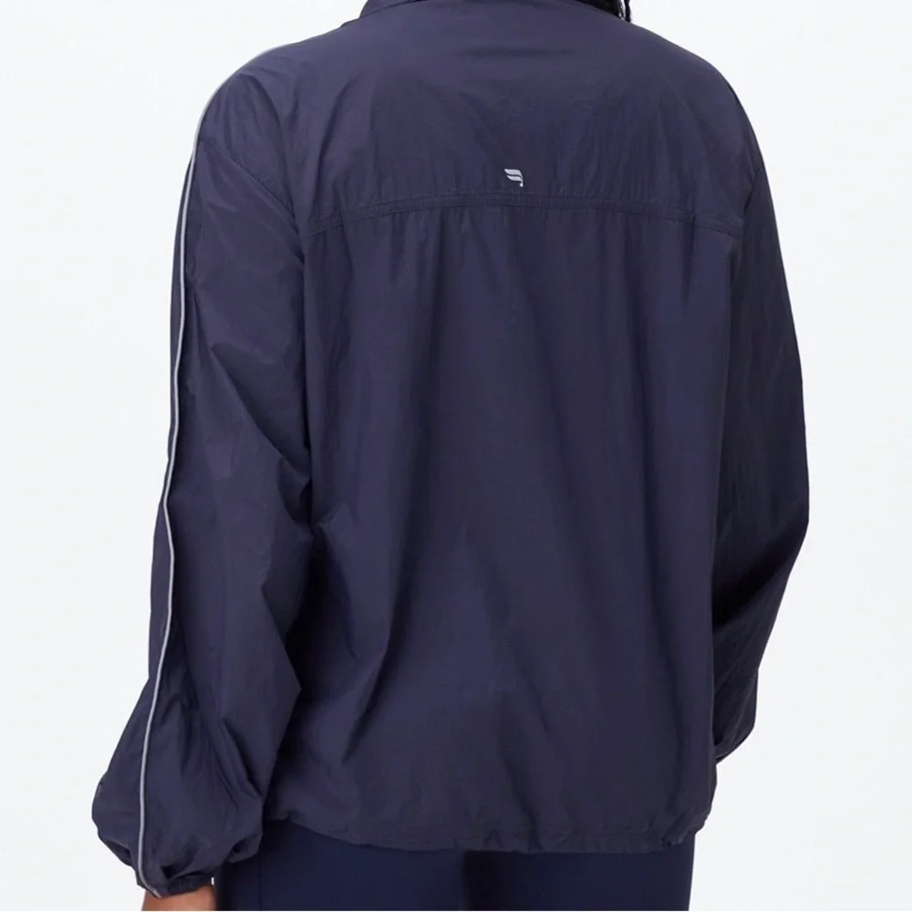 Fabletics Oversized Flyweight Lightweight Windbreaker‎ Jacket Reflective Stripe - Picture 2 of 9